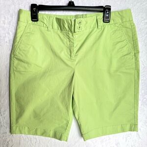 Vineyard Vines Lime Green Flat Front Bermuda Shorts Golf Summer Vacation Resort